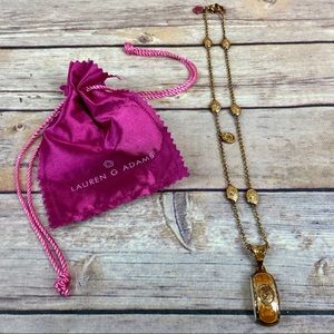 Lauren G Adams Equestrian 18K Gold Pendant Horse Riding Helmet Necklace